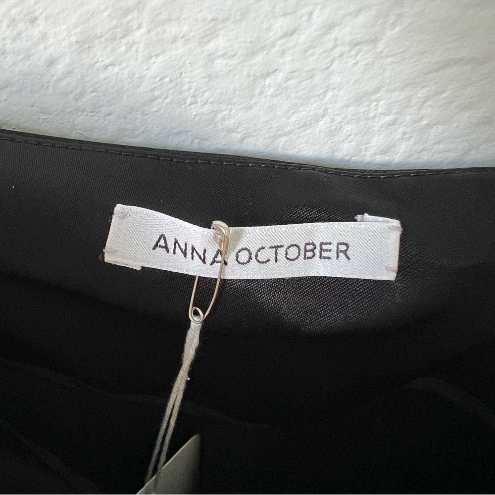 Anna October Black Midi Dress with Cream Heart Bust - Picture 6 of 9